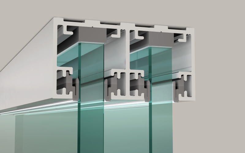 Double glazed U profile